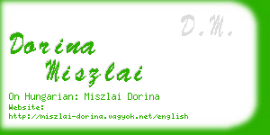 dorina miszlai business card